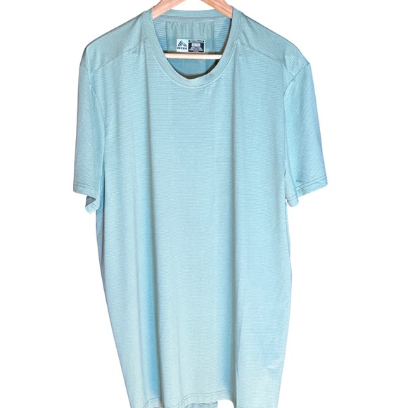 RBX Other - RBX Performance Men's XL TG Aqua Striped Athletic T Shirt X Dry Short Sleeve